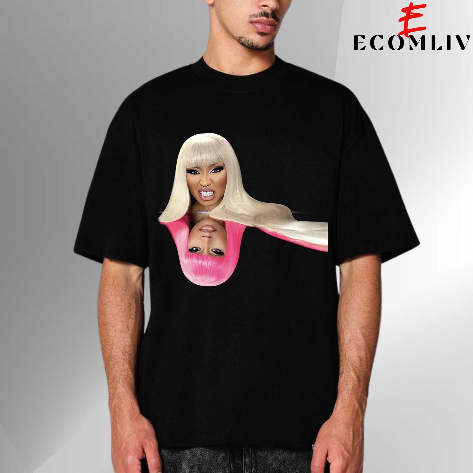 Hip Hop Star Nicki Minaj T-Shirt, Bold Portrait Graphic Tee